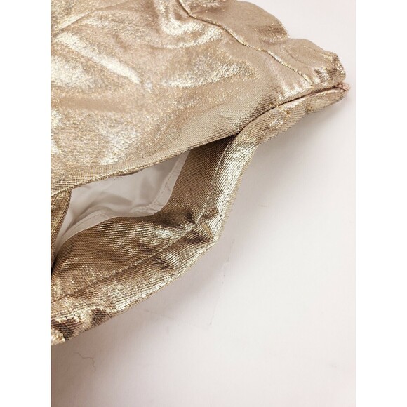 Maje Ilur Metallic High-rise Silk-blend Shorts In Gold Size 36 $295 - Picture 9 of 12